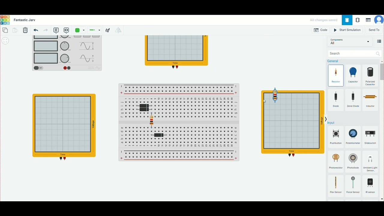 Design for the AC/DC power supply on Tinkercad