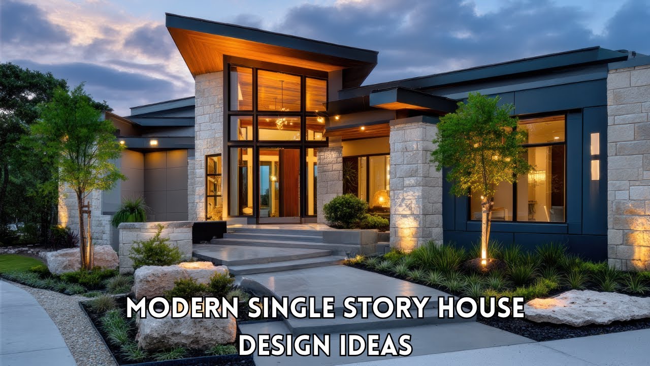 Stunning Modern Single Story House Design Ideas