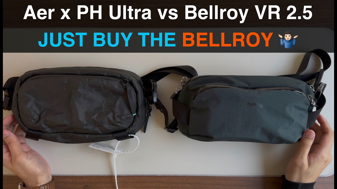 Aer x PackHacker Ultra Sling vs vs Bellroy Venture Ready 2.5