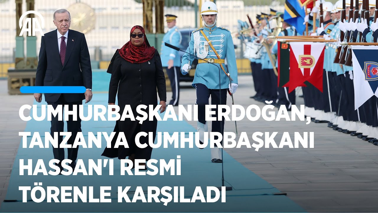Cumhurbaşkanı Erdoğan Tanzanya Birleşik Cumhuriyeti Devlet Başkanı Hassan'ı resmi törenle karşılıyor