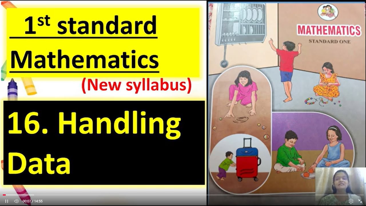 16. Handling Data class 1st  Maths New Syllabus Maharashtra board | Std 1 Maths  chapter 16