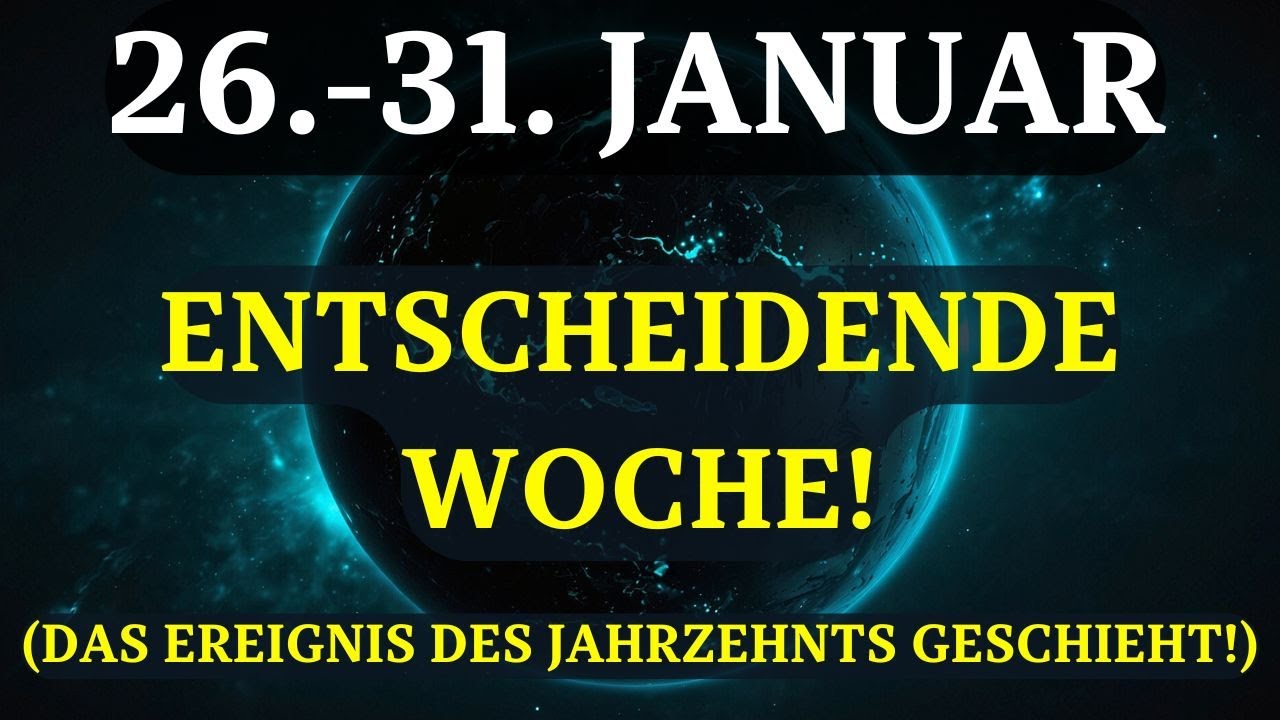 SIE MÜSSEN DAS VOR MORGEN WISSEN! Dringende WARNUNGEN zur LETZTEN JANUAR-WOCHE! UNGLAUBLICH!