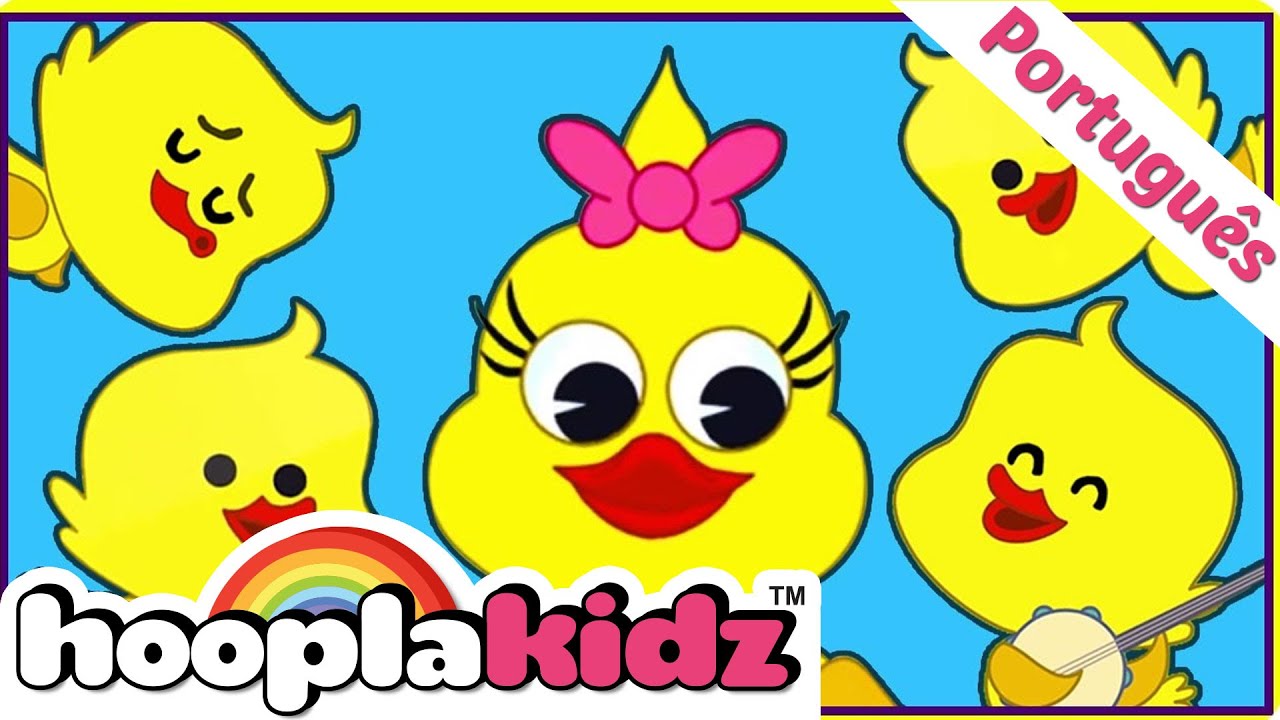 Cinco Patinhos Foram Passear | Músicas Infantis | HooplaKidz Brasil