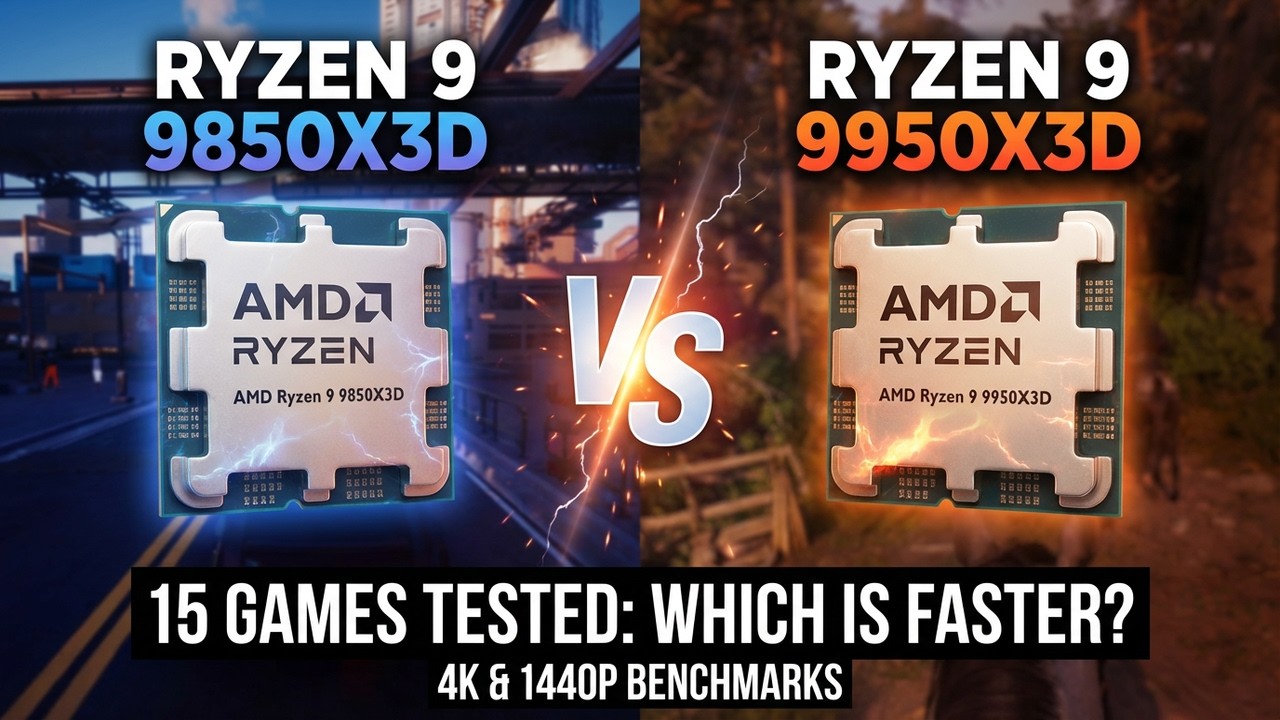 Ryzen 9850X3D vs 9950X3D - I Tested Them in 15 Games