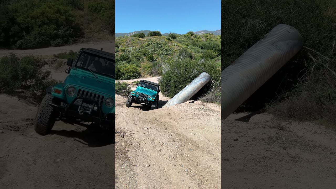 Off cambered wash out 1997 jeep wrangler TJ  #jeep #tj #california  #jeepwrangler