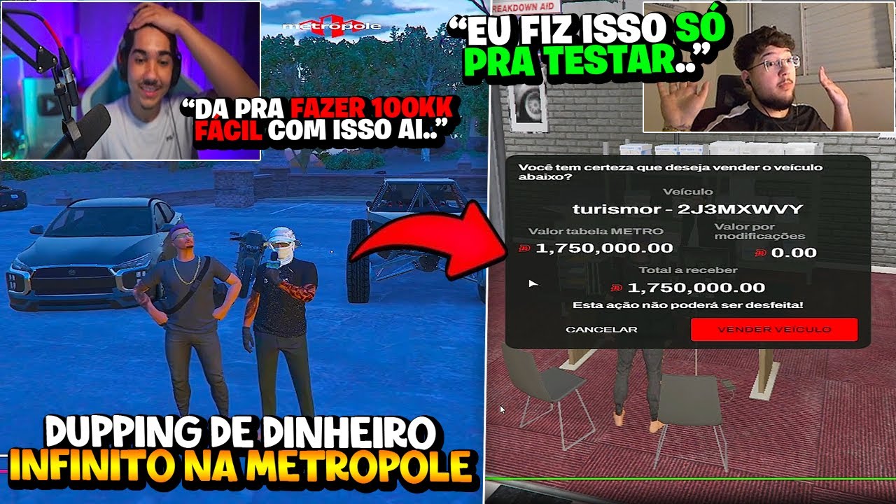 OVOTZ DESCOBRIU UM NOVO DUPING DE DINHEIRO INFINITO NA METROPOLE!