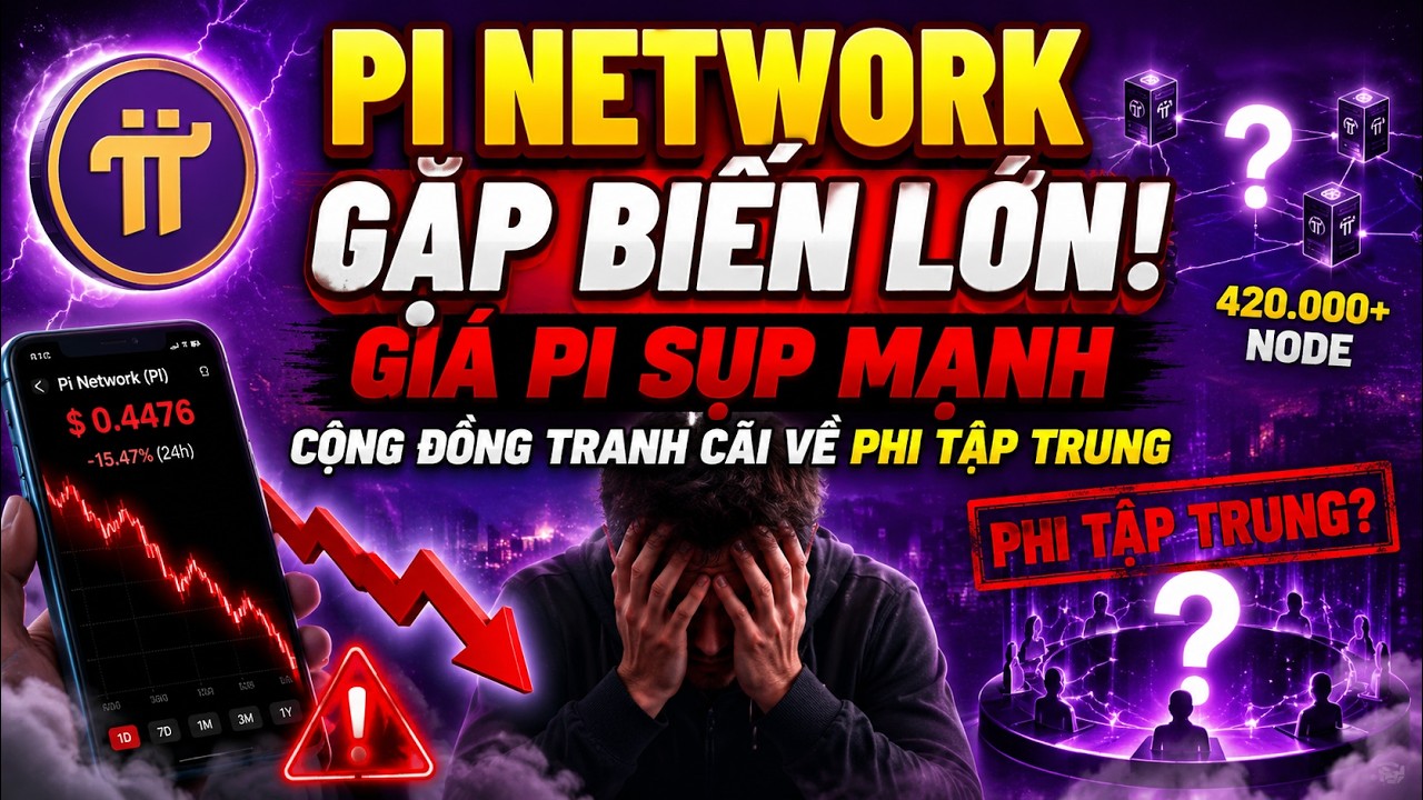 Pi Network Gặp Biến Lớn! Gi&aacute; Pi Sụp Mạnh, Cộng Đồng Tranh C&atilde;i Về Phi Tập Trung;