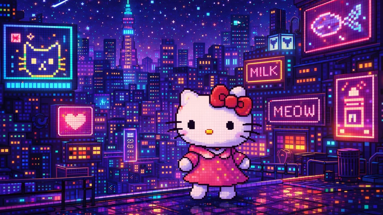 Neon Kitty Nights 🌙 | Cozy Lofi Beats to Study, Relax & Focus