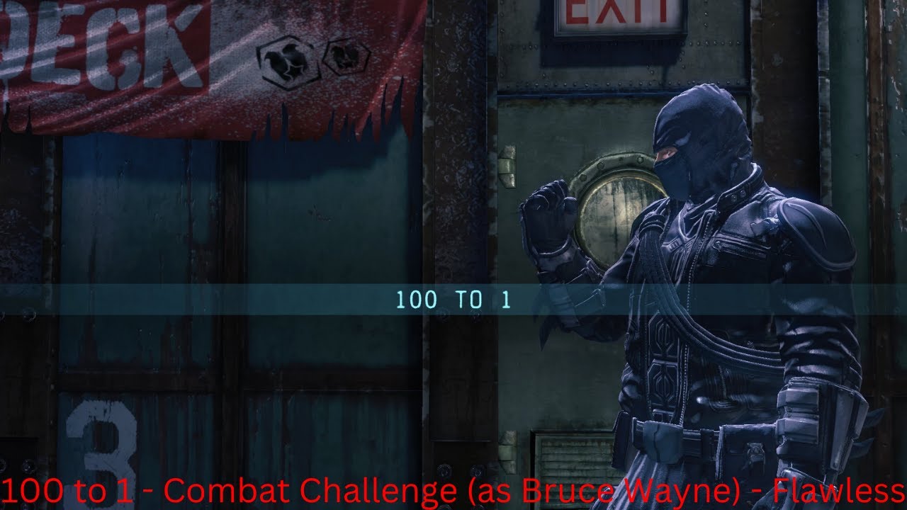 Batman: Arkham Origins - Bruce Wayne vs. 100 Thugs - Flawless (100 to 1 - Combat Challenge)
