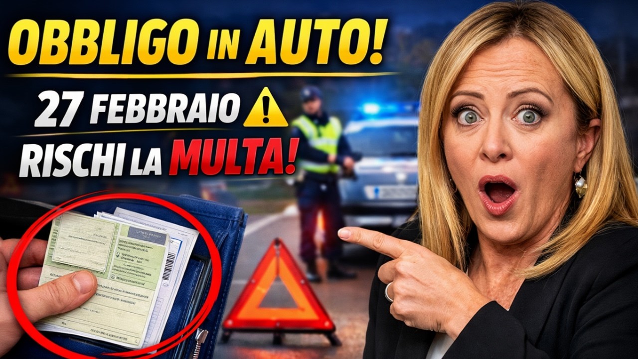 27 febbraio: Gli Automobilisti Italiani DEVONO Avere Questo in Auto o Rischiano una Multa! - INPS