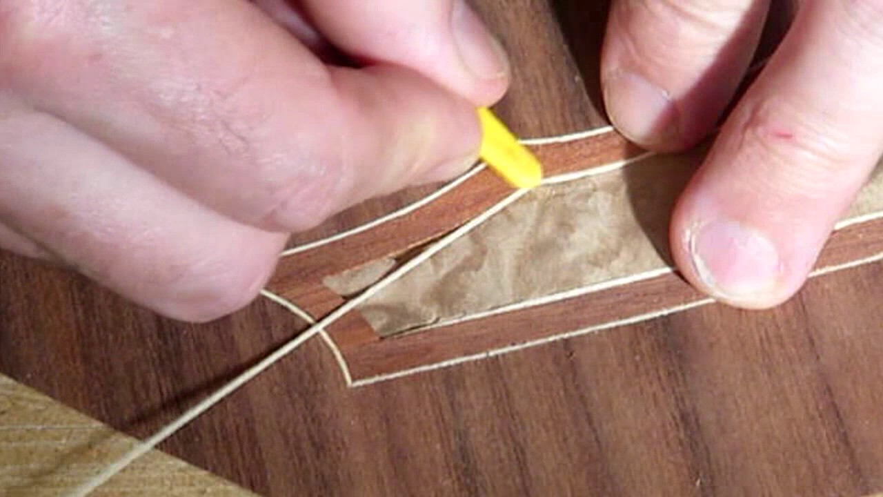 Neobarokk, sakkasztal intarzia, készítése - Tutorial, marquetry techniques