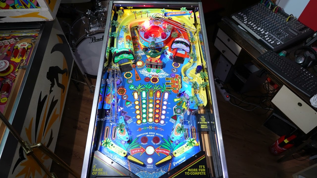 #119 Flipper Surf ´n Safari, Gameplay, Gottlieb Pinball Automat