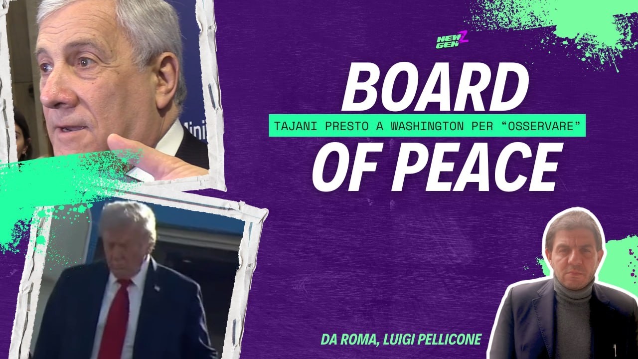 BORAD OF PEACE, TAJANI PRESTO A WASHINGTON PER 
