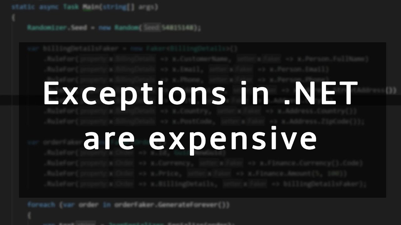 The hidden cost of Exceptions in .NET