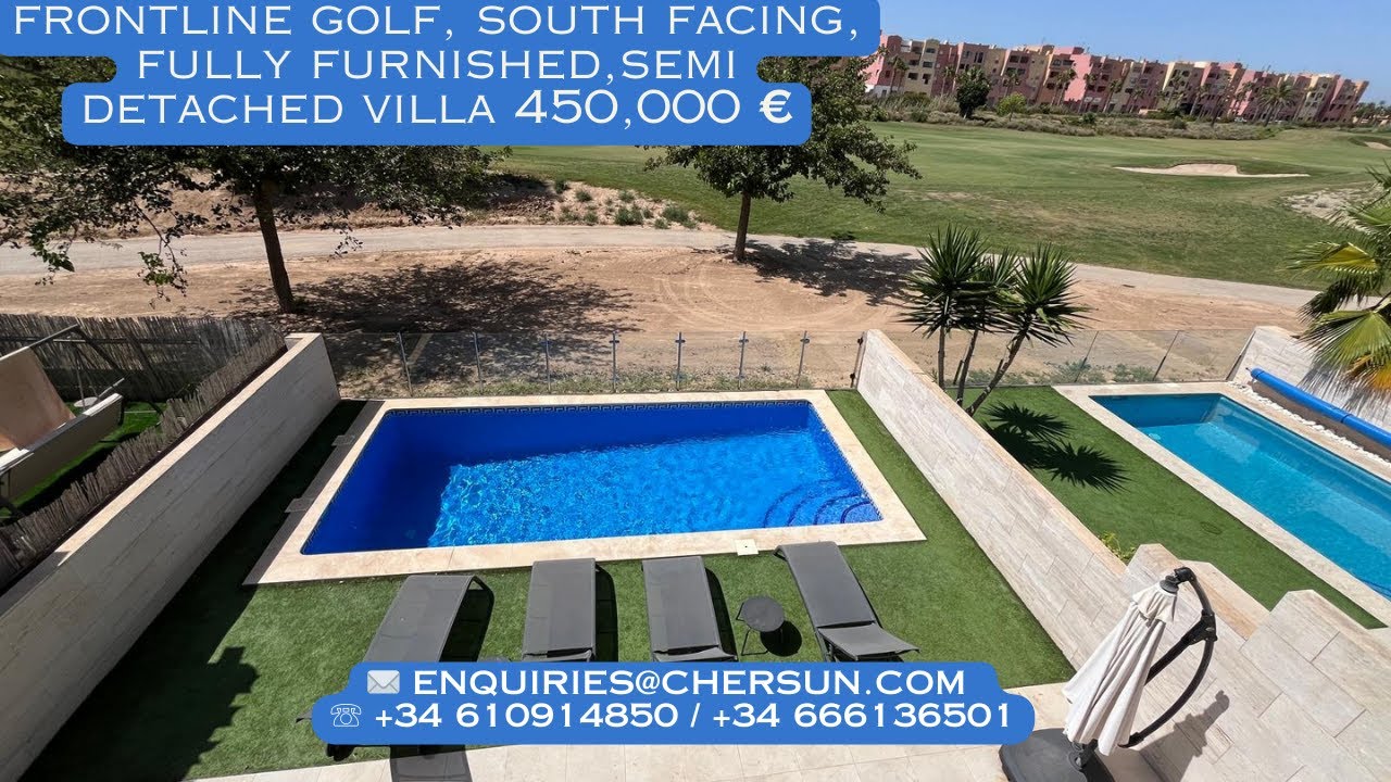 Property for sale in Mar Menor Golf Resort - Frontline Modern Villa with Pool - Chersun Properties