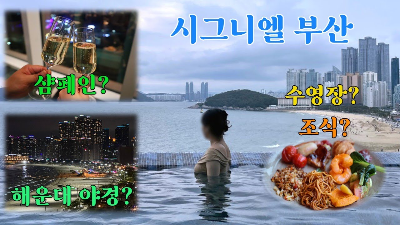시그니엘 부산 호캉스 | 야외수영장 | 해운대 야경보며 밤 수영 | 시그니엘 조식 | 1박 2일 부산 여행 | 하나도 빠짐없이 알차게 즐기기 🏖️🏄🏻‍♀️❤️