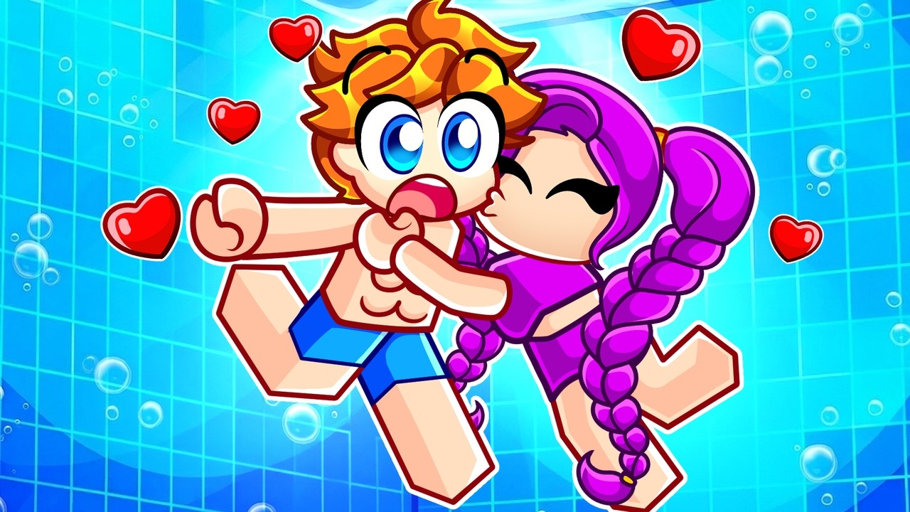 Lily from POPPY PLAYTIME KISSED ME AT THE POOL PARTY on ROBLOX!
