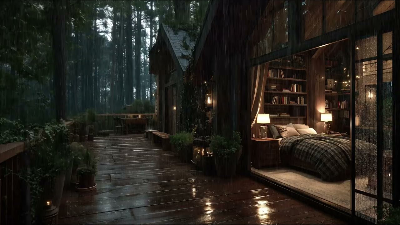 Тихий ночной дождь в лесу | Расслабление и глубокий сон