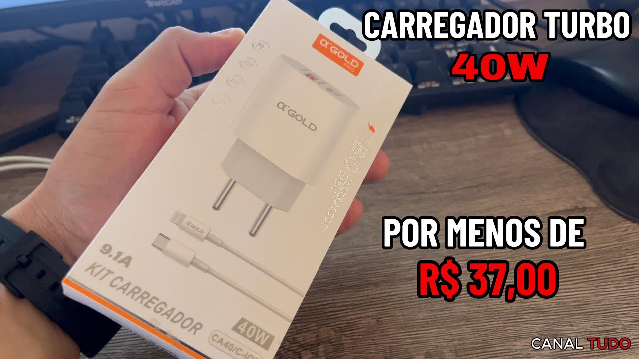 CARREGADOR DE 40W DO ML POR R$ 37 | FRETE GRATIS FULL | SERÁ QUE PRESTA?
