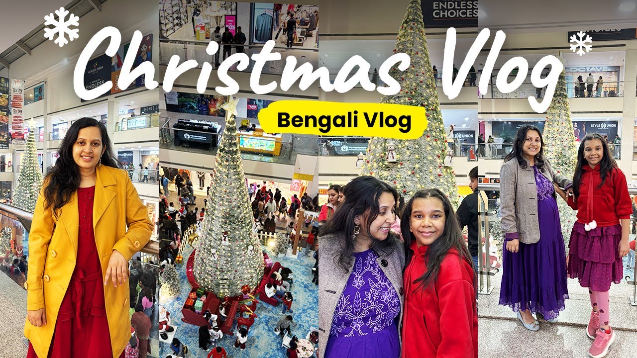 Christmas Vlog 🎄 Christmas Celebration at North India Mall Indirapuram ✨ #christmas #bengali