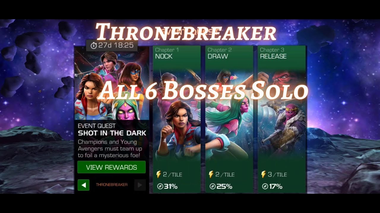 MCOC | All ThroneBreaker Bosses Solo | Shot in the Dark |