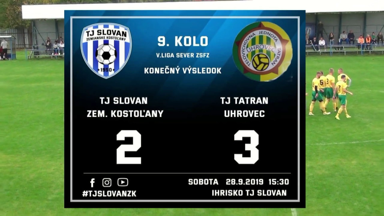 TJ SLOVAN 2:3 TATRAN UHROVEC 29.09.2019 V.liga sever ZSFZ 9. kolo