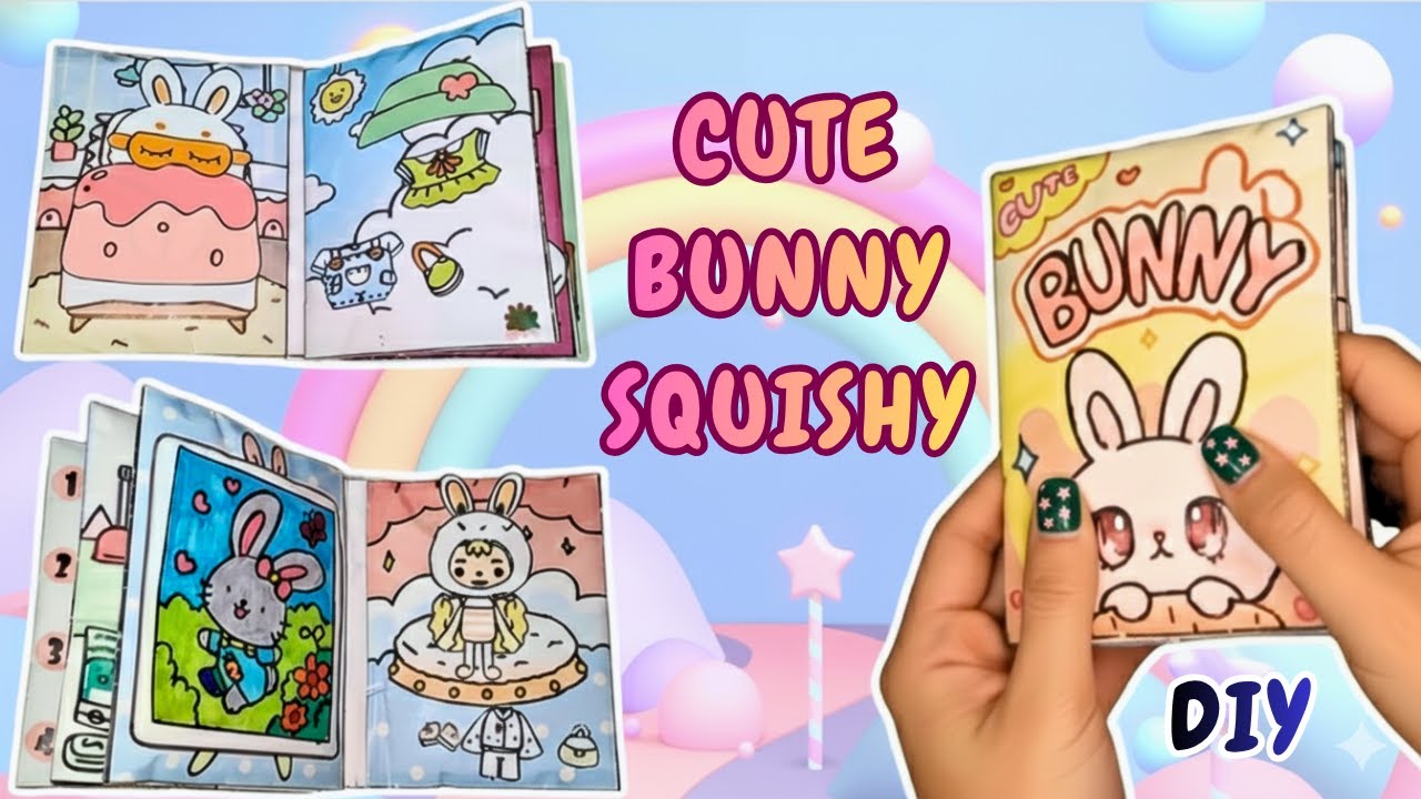 DIY Paper Bunny Squishy 🐰 | Cute Kawaii Stress Relief Craft for Beginners!