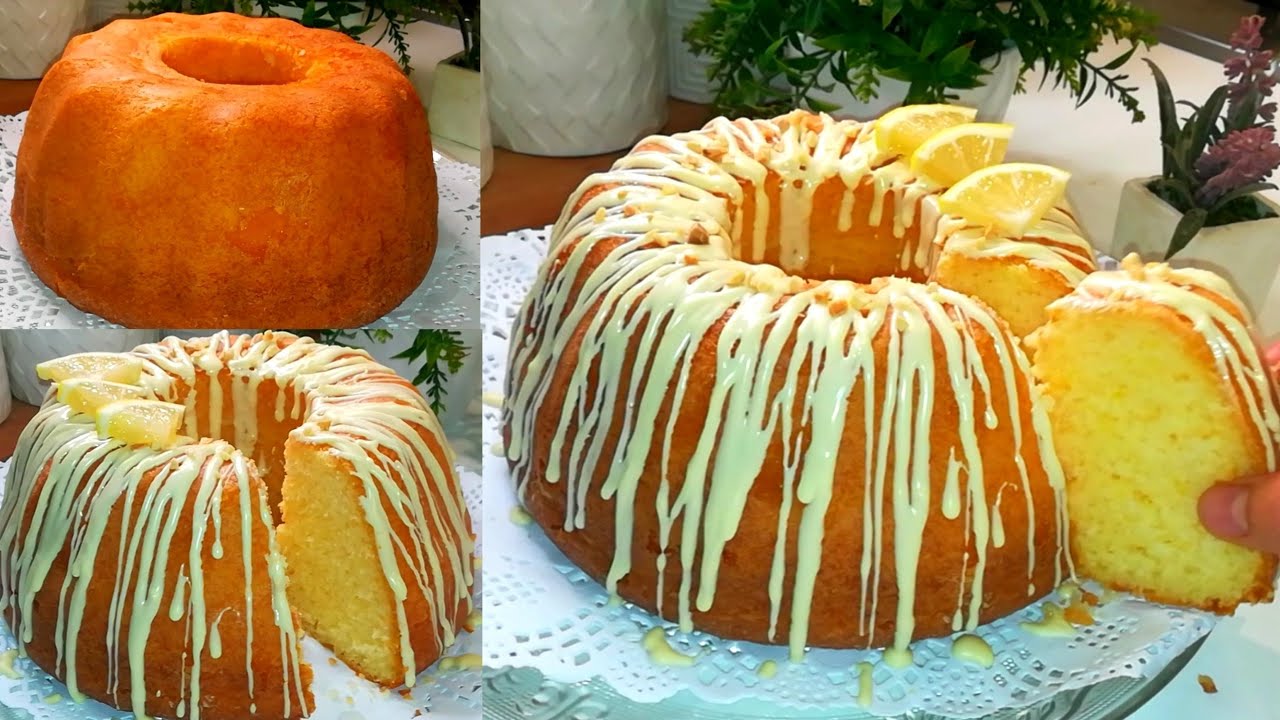 كيكة الليمون الحامض 🍋 الرائعة كتجي رطبة بزااف وهشيشة متشبعوش منها