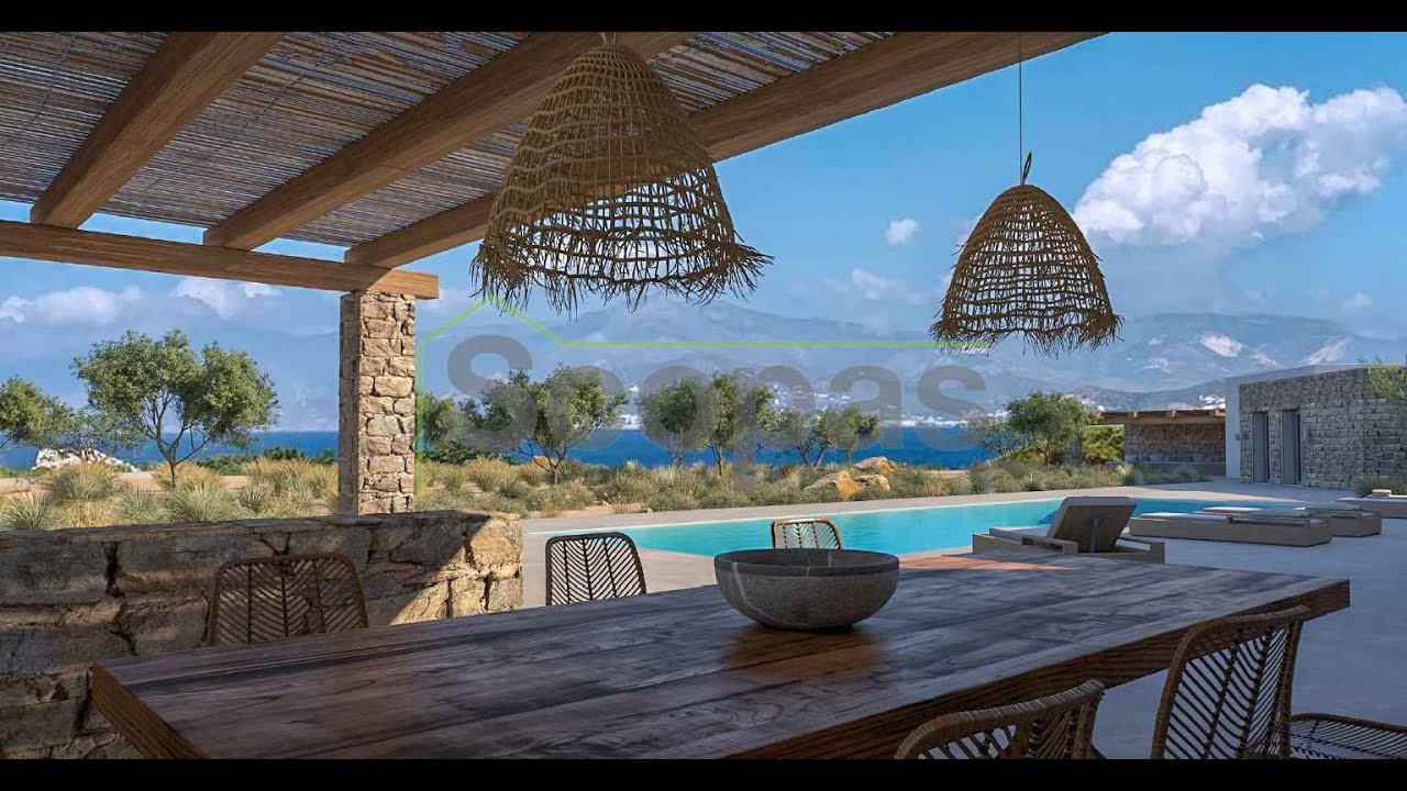 Scopas: B412 Villa of 375m2 for sale in Isterni, Paros island, Greece.