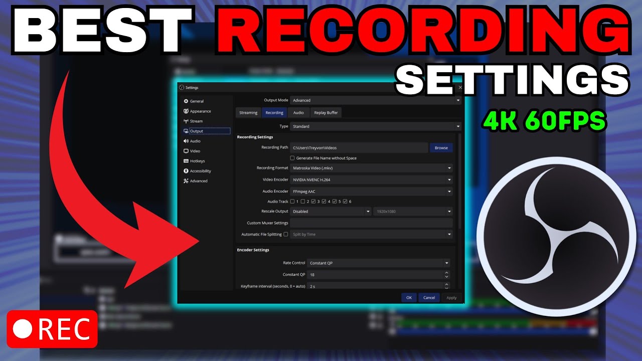 Best OBS Settings For Recording 1080p & 4K Videos in 2026 (NO LAG)