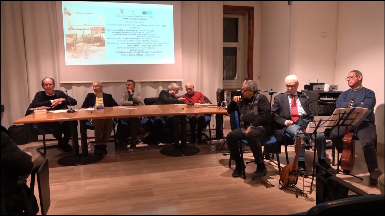Foggia - I Detti popolari raccolti da Antonio Iampietro e la musica tradizionale dei Cantori crocesi