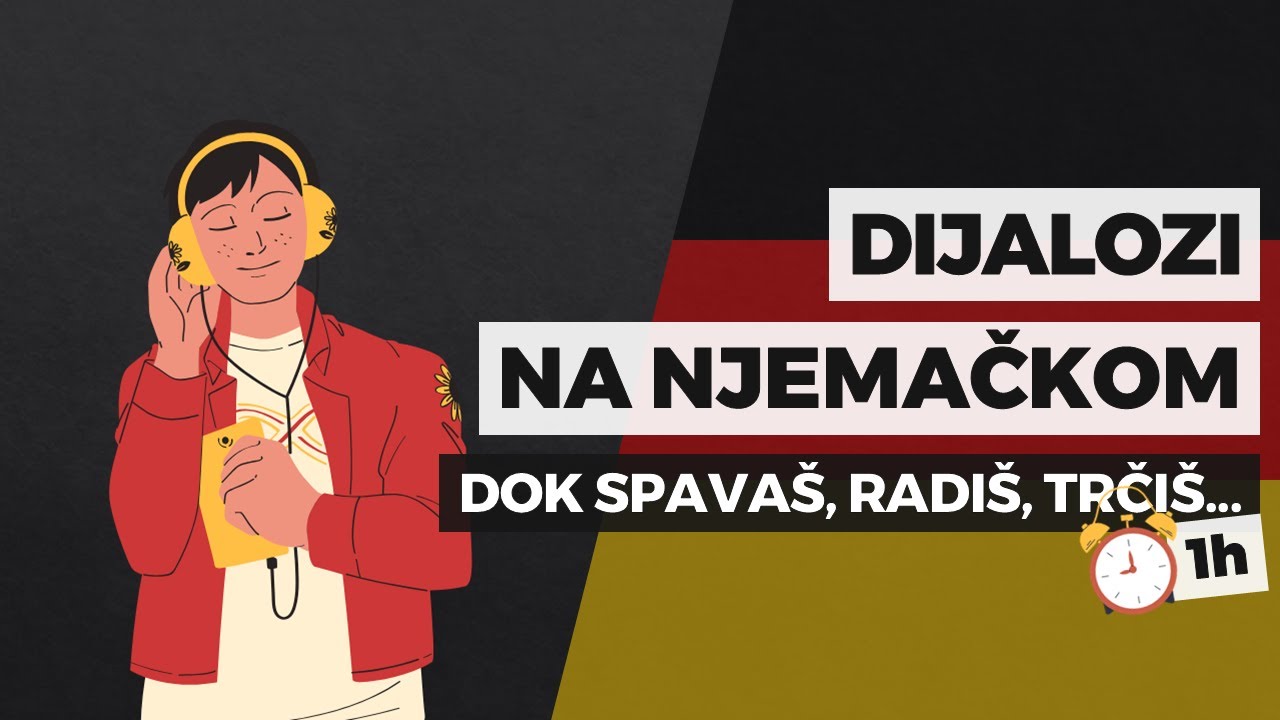 Nauči njemački dok spavaš, radiš, trčiš...  – dijalozi na njemačkom jeziku (1h) | Praktični njemački