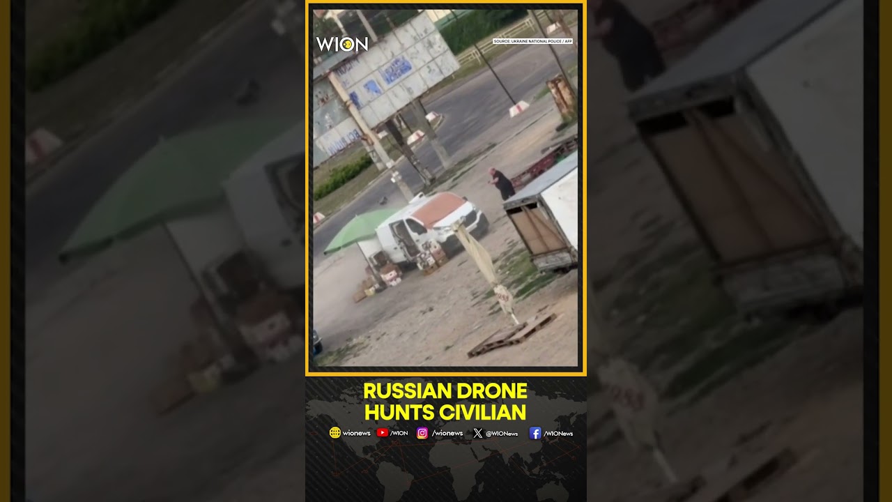 Russia-Ukraine War: Ukrainian Police Show Drone Chasing Man Through Kherson Market | WION Shorts