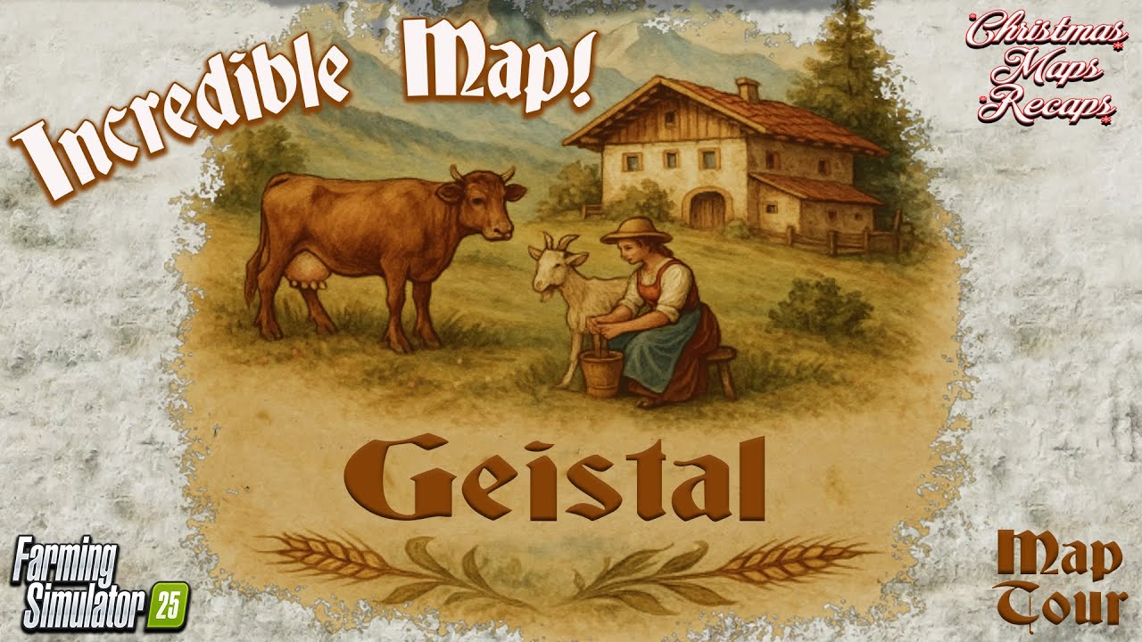 GEISTAL… ПОТРЯСАЮЩЕ ХОРОШО?! Карта мода «Рождественское безумие»! (Обзор/экскурсия!) Farming Simu...