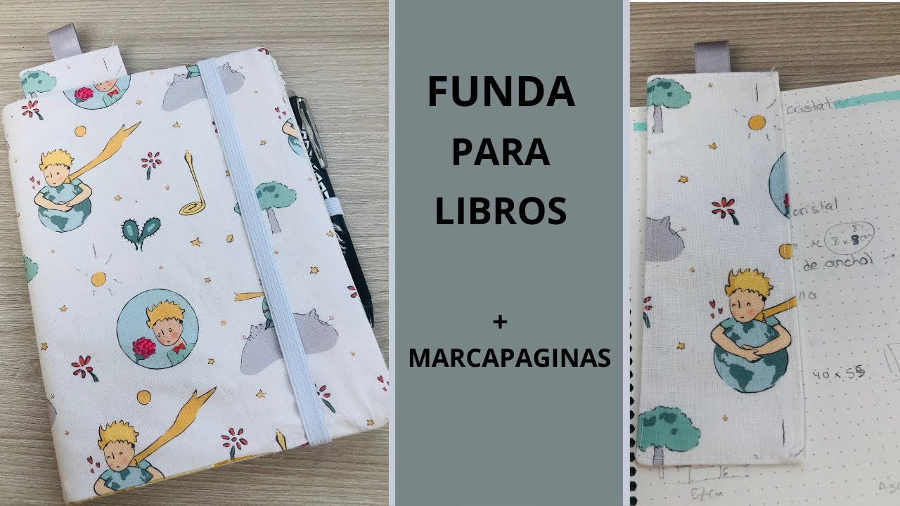 Funda para Libros de Tela + Marca Páginas