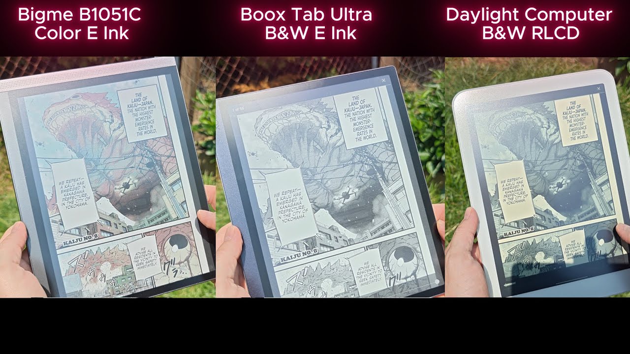Bigme vs Boox vs Daylight Computer: Which is best in sunlight?