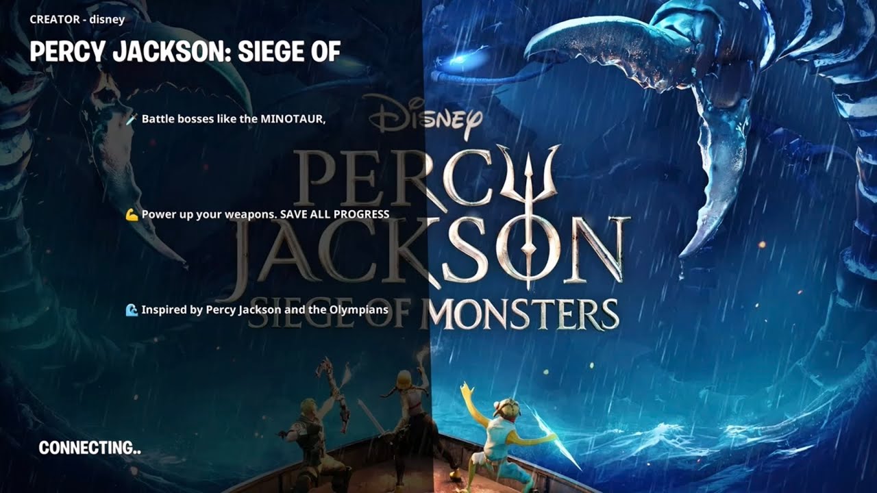 Checking out the Percy Jackson: Siege of Monsters Fortnite UEFN map