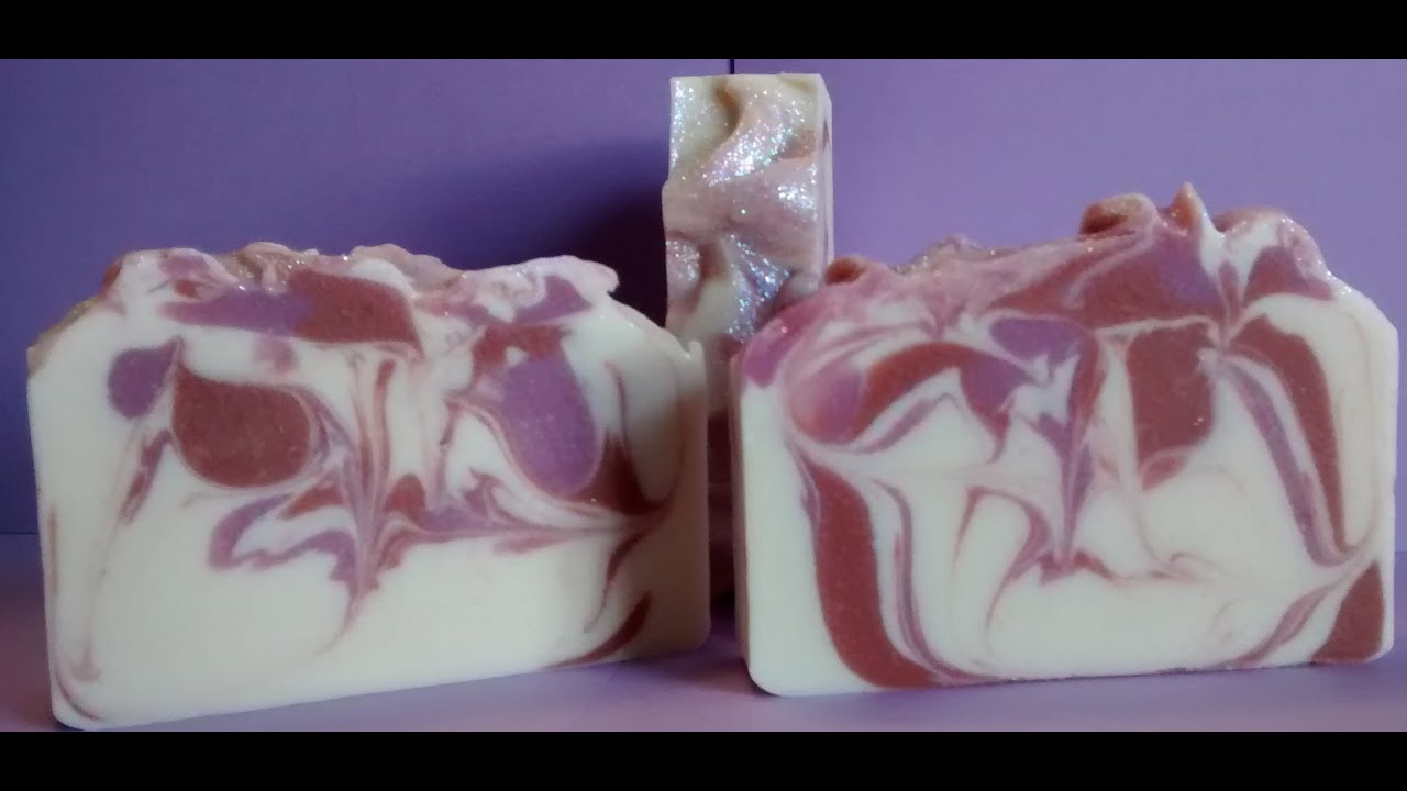 Making & Cutting Lilac cold process soap.