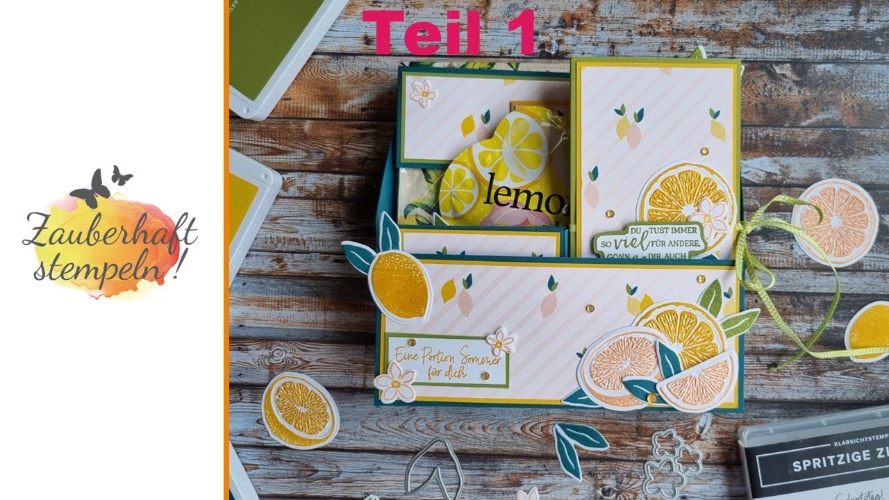 Teil 1 | Geschenkset deluxe | SPRITZIGE ZITRONEN | Yogurette | Tee | Verpackung | Stampin' Up! | Box