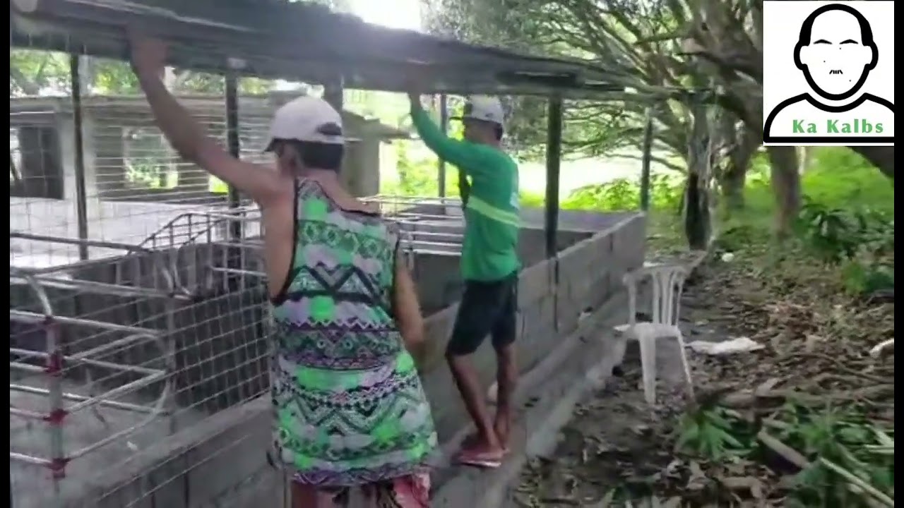 Ang bagong pinapagawa na kulungan ng baboy ang ganda simple lang