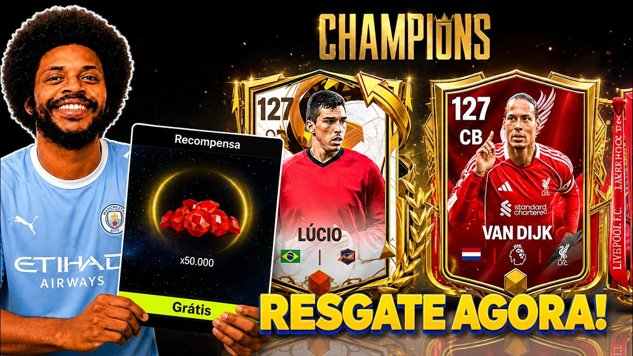 50 MIL JOIAS, ICON GR&Aacute;TIS, TOKENS e FRAGMENTOS na ATUALIZA&Ccedil;&Atilde;O FINAL DO CHAMPIONS no FC MOBILE