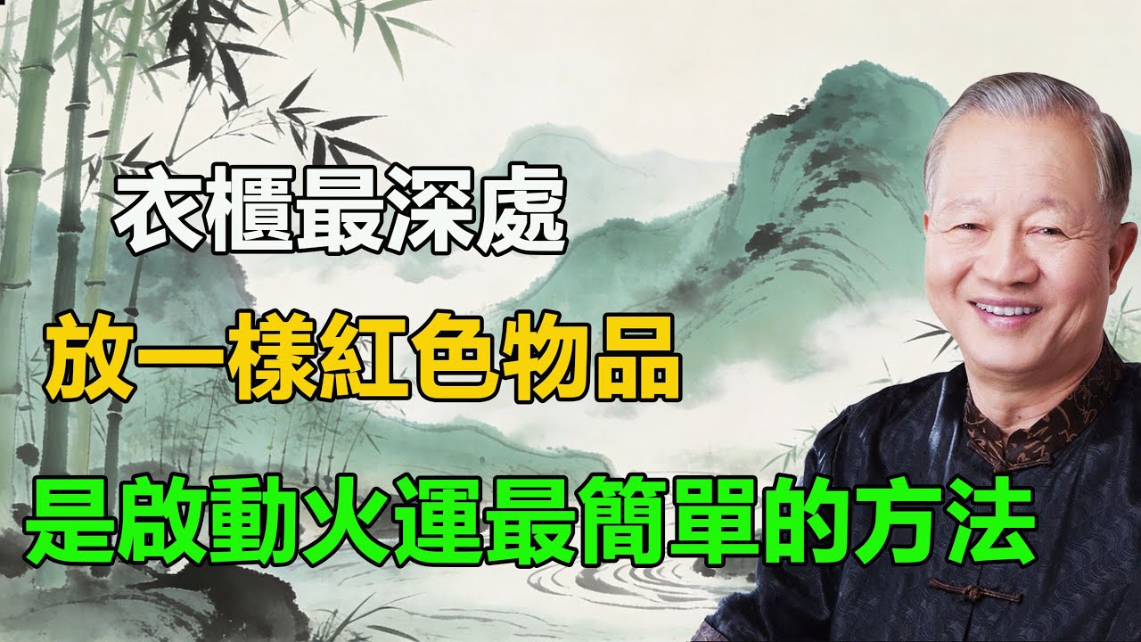 衣櫃最深處放一樣紅色物品，曾仕強說這是啟動“火運”最簡單的方法。
