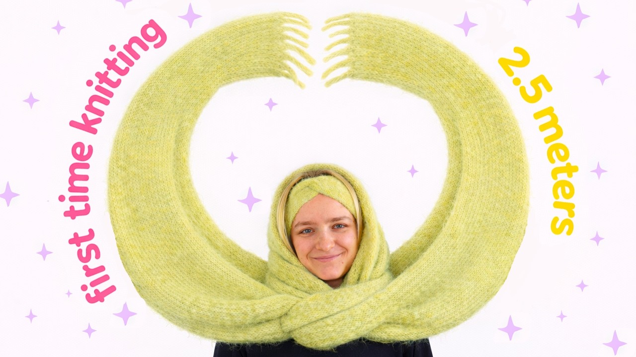 My First Knitting Project: A Giant Scarf