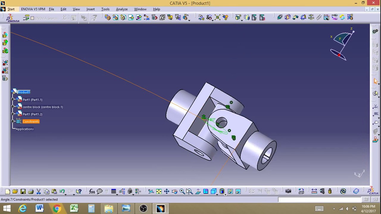 Universal Coupling Designing and Assembly in Catia-V5