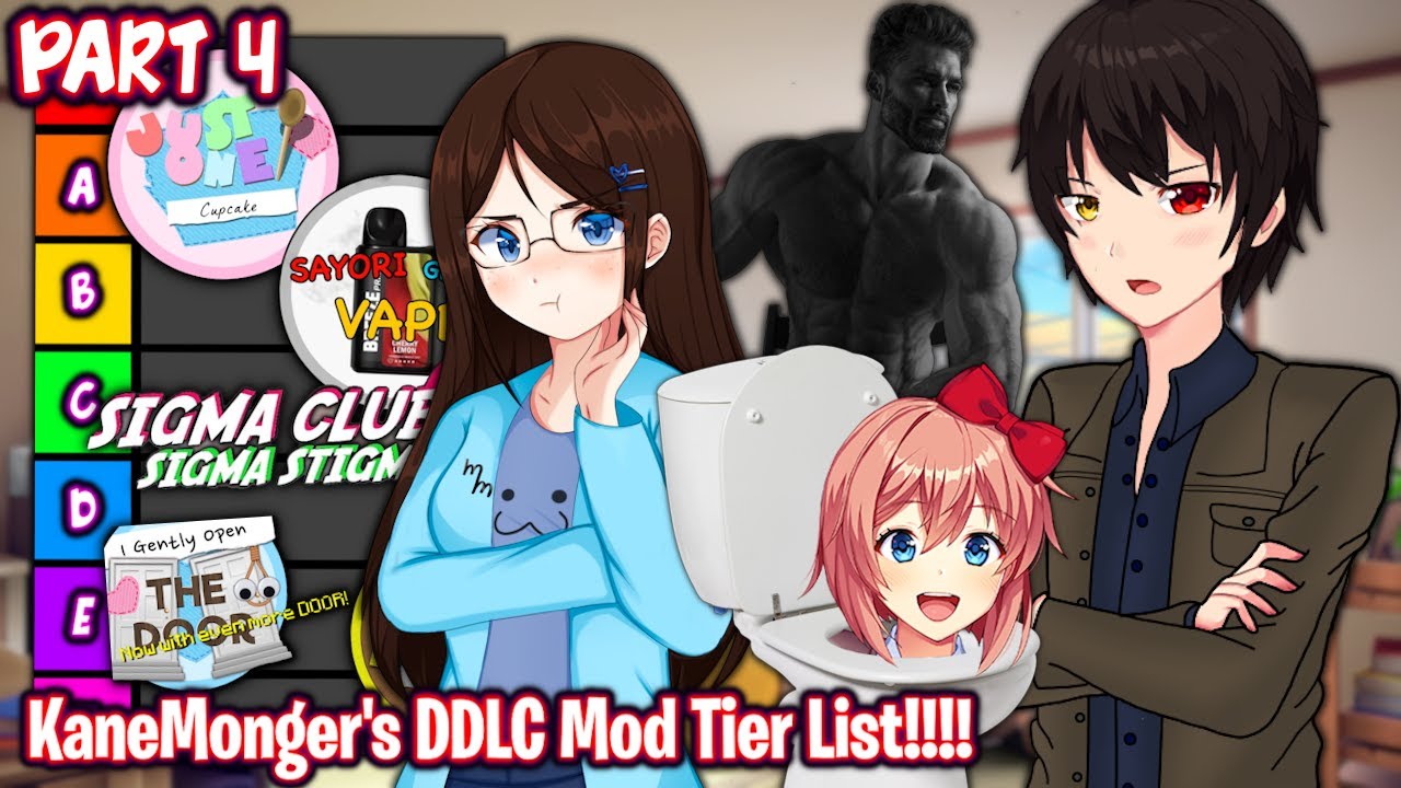 KaneMonger Ranking DDLC MODS!!!! - Part 4 - Ft @MsMod - Poop Posts Edition [ DDLC Tier List ]