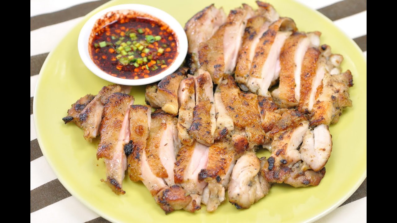 Thai Grilled Chicken (Thai Food) - Gai Yang ไก่ย่าง