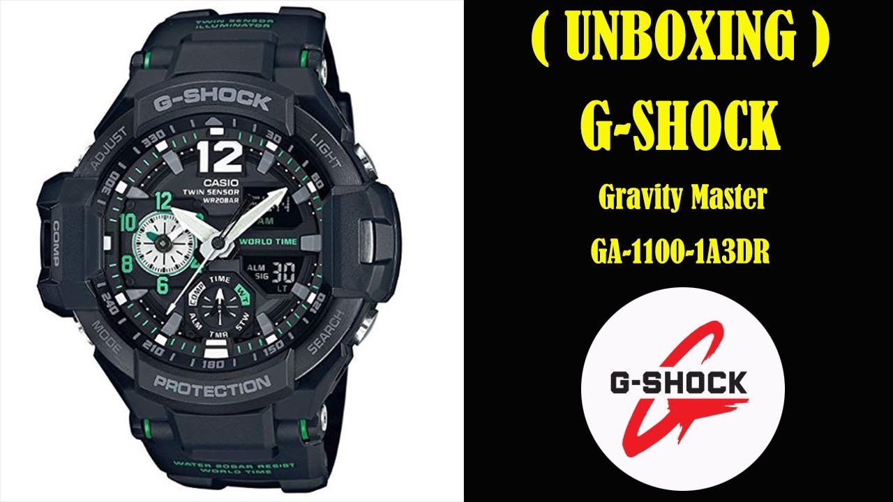 CASIO G-SHOCK Gravity Master GA-1100-1A3 ( UNBOXING ) Great Watch!