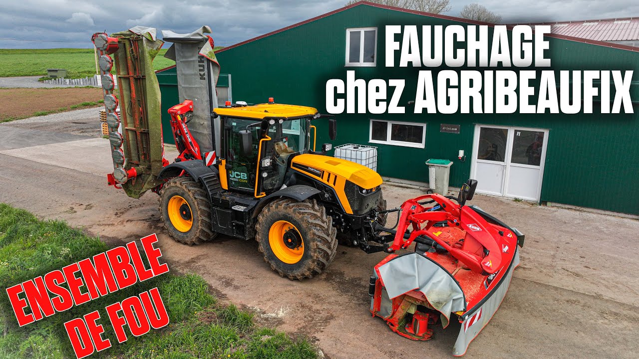 😱FAUCHAGE 2023 chez AGRIBEAUFIX avec un GROUPE KUHN 9,5m : STOPPÉ par la PLUIE ...🌧