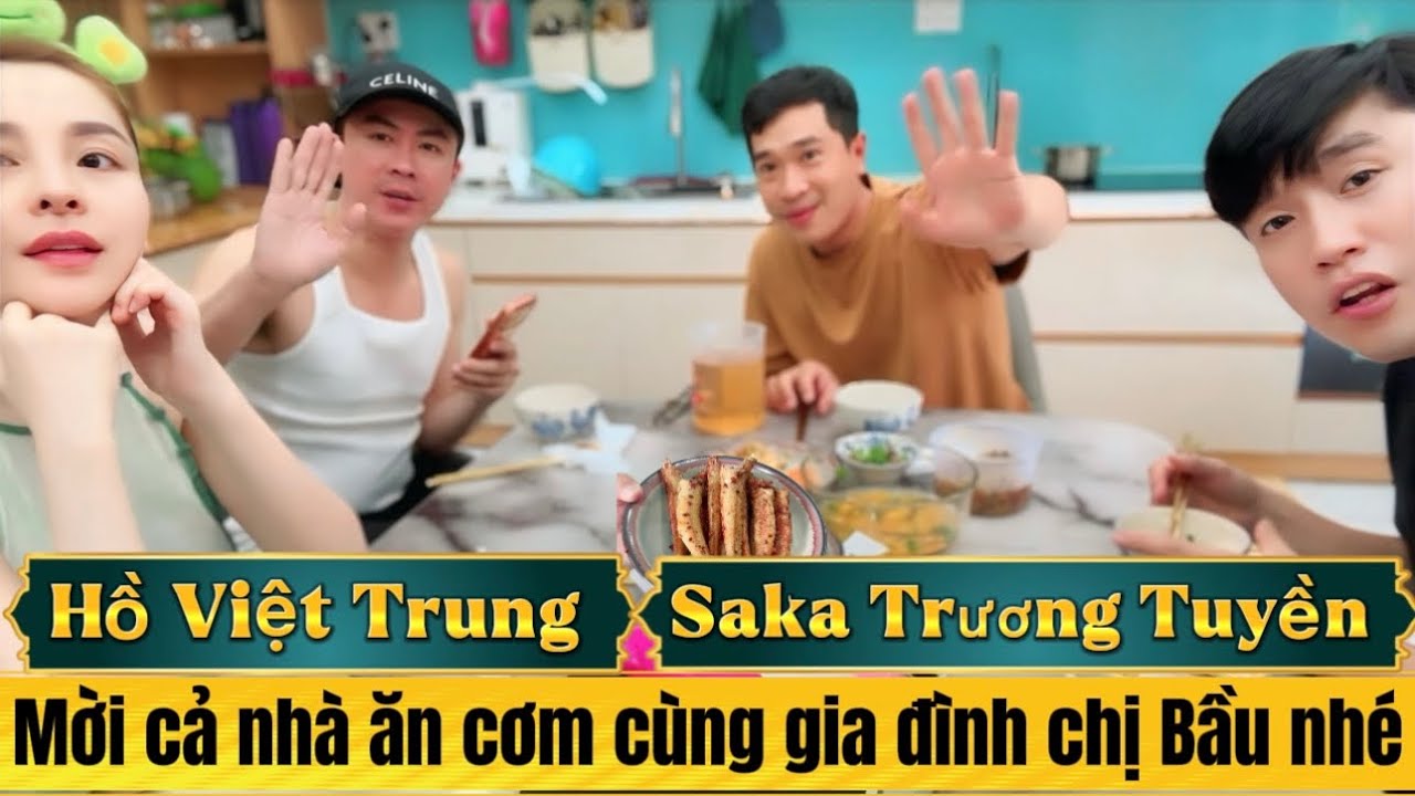 Mời cả ăn cơm trãi nghiệm đời thường cùng gia đình chị bầu #sakatruongtuyen #hoviettrung nhoa ❤️❤️❤️