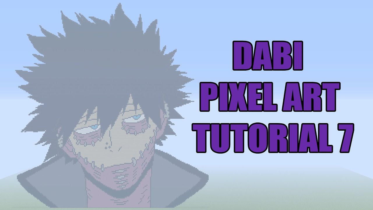 Minecraft Dabi Pixel Art Tutorial 7 FINAL (My Hero Academia)